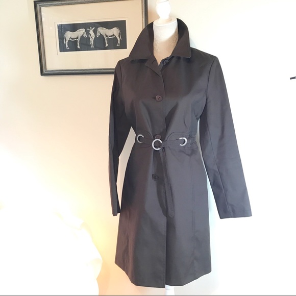 Via Spiga Jackets & Blazers - Via Spiga Red Brown Mod Raincoat 10/M